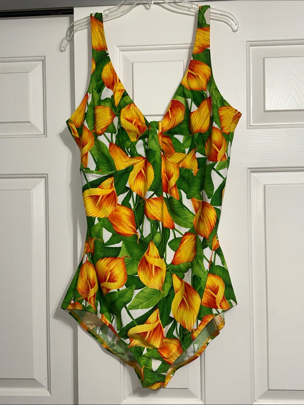 Speedo Tropical Yellow Calla Lily One-Piece Swimsuit